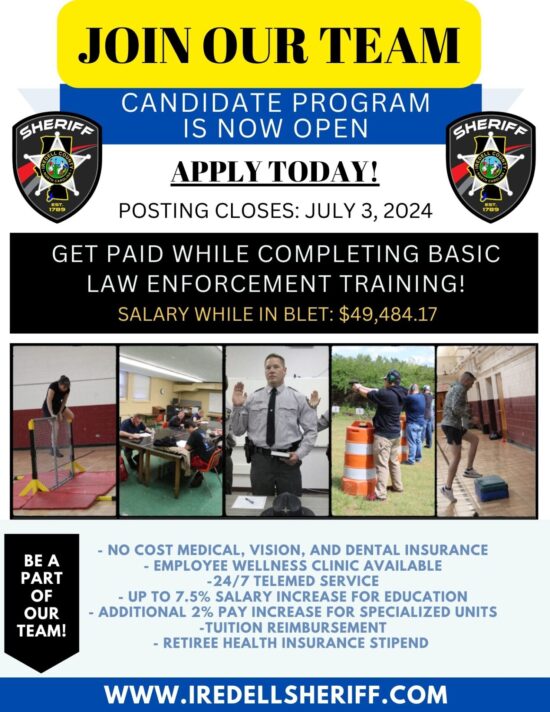 ICSO accepting applications for Candidate Program | Iredell Free News